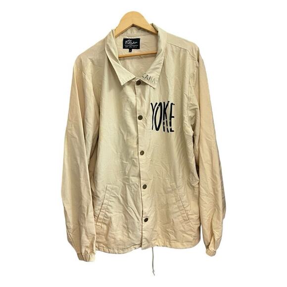 Yoke Collection Rare Ski Jacket Beige Size Large Windbreaker